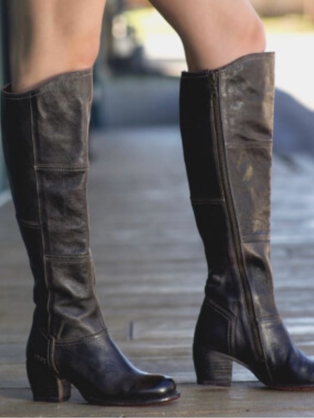 Bed Stu Kennice Classic Women's Tall Leather Riding Boots - Black